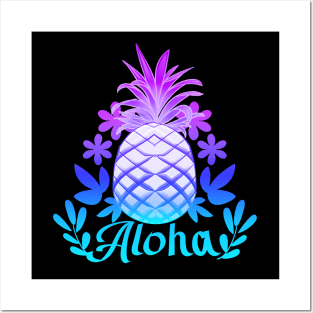 Summer Time Aloha Pineapple Posters and Art
